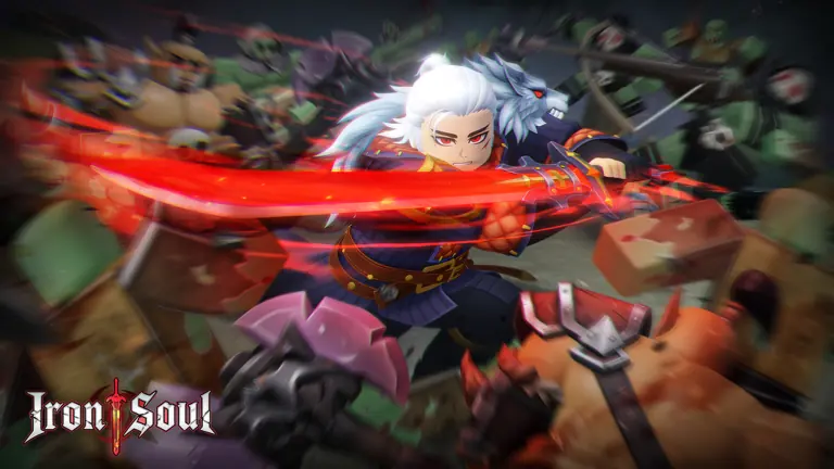 Official Iron Soul Dungeon Roblox thumbnail with RPG dungeon theme